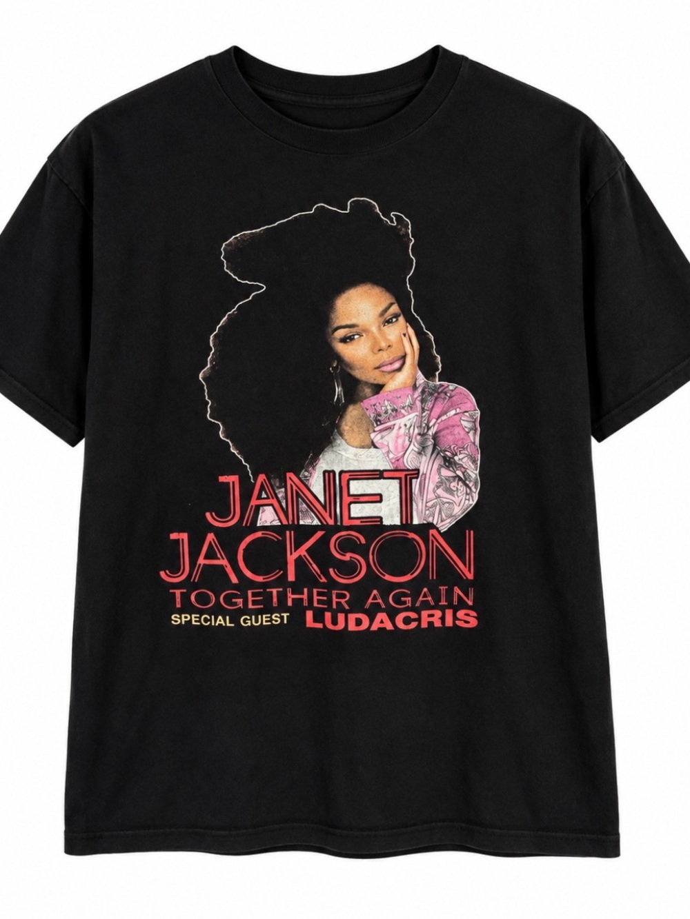 Vintage Janet Jackson Together Again Black Graphic Tee